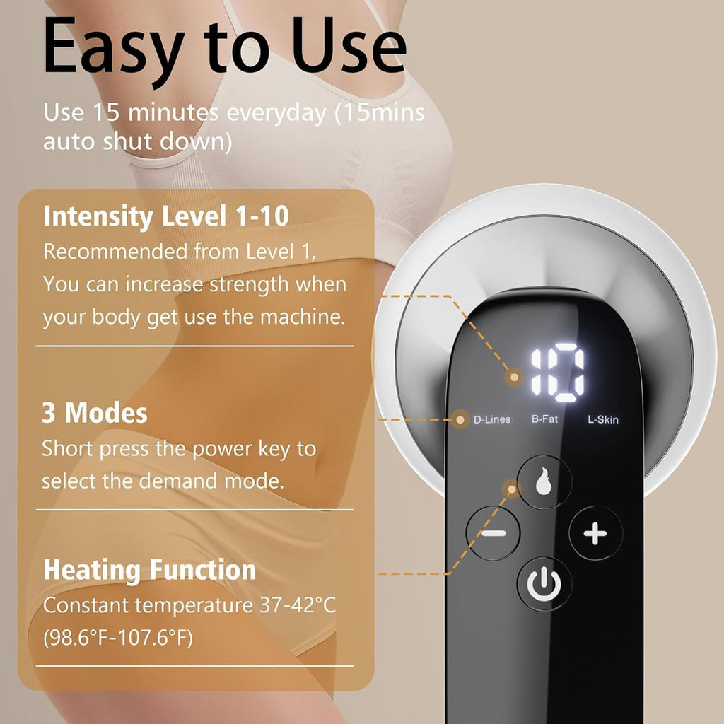 Body sculpting machine, cordless cellulite massager