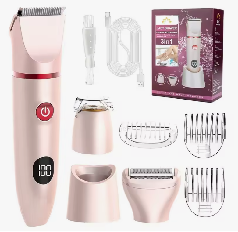 Women's 3-in-1 bikini trimmer, lightweight and IPX7 waterproof