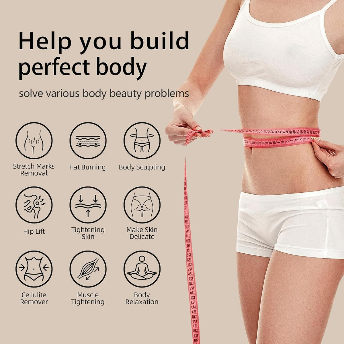 Body sculpting machine, cordless cellulite massager