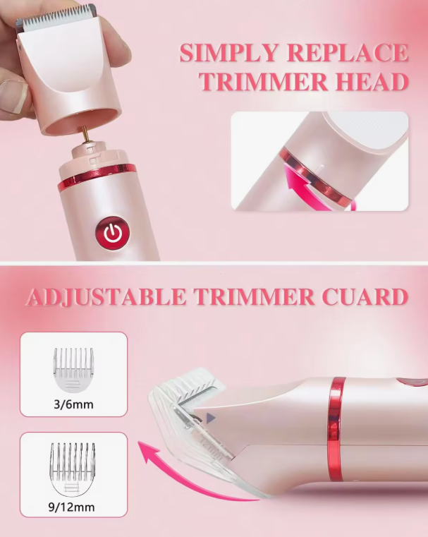 Women's 3-in-1 bikini trimmer, lightweight and IPX7 waterproof