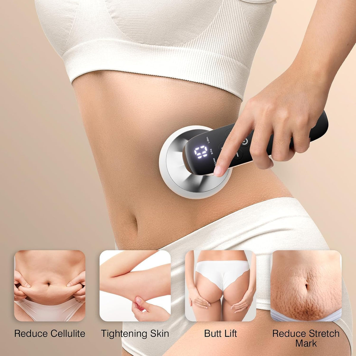Body sculpting machine, cordless cellulite massager