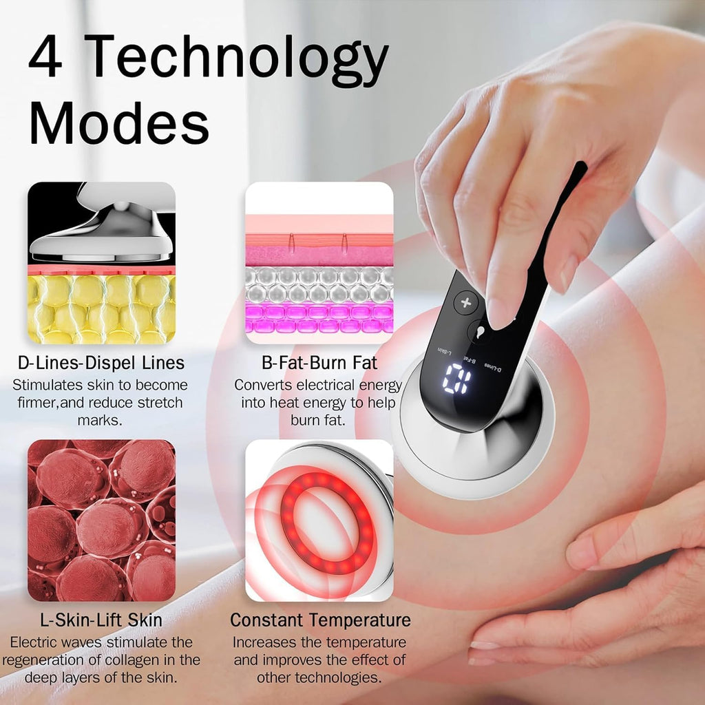 Body sculpting machine, cordless cellulite massager