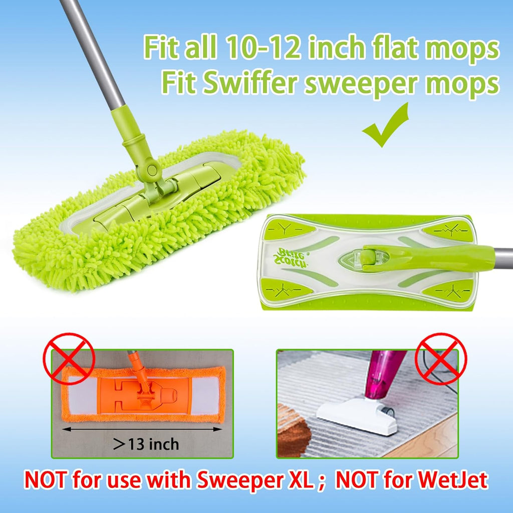Paños de mop de microfibra reutilizables para mops húmedos, compatibles con mop Swiffer Sweeper, mops de repuesto para limpieza de suelos de madera dura