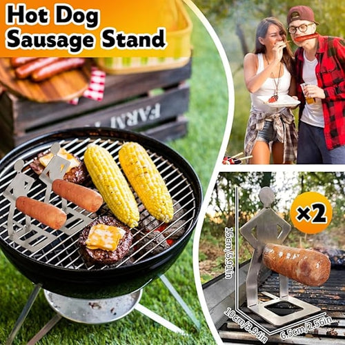 3 st kul grillverktygsset – Majsgravar, tillbehör för utomhuspicknick och camping-Grill