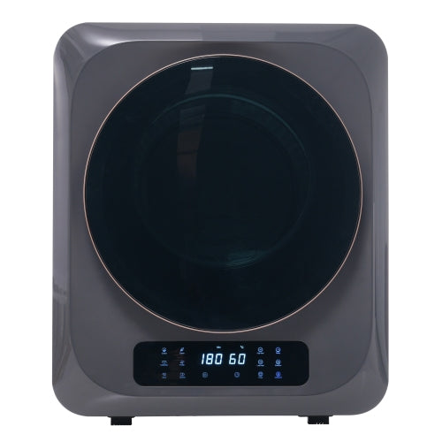 Sèche-linge à évacuation en acier inoxydable, capacité nominale 3 kg / max 4 kg, 850 W, 6 programmes, désinfection UV, filtration multiple, protection surchauffe, fixation murale, classe énergétique G