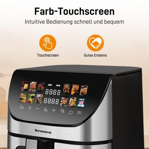 XXL Air Fryer 8.5L – With Viewing Window, Color Touchscreen, 12 Programs, Easy Cleaning | 2-in-1 Air Fryer & Mini Oven