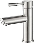 Badeværelsesvaskarmatur, Toiletarmatur i rustfrit stål, Toiletarmatur med enkelt greb, Poleret nikkel
