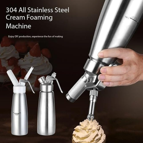 Cremepisker og mælkeskummer i 304 rustfrit stål – den perfekte makker til kaffe og desserter (480 ml)