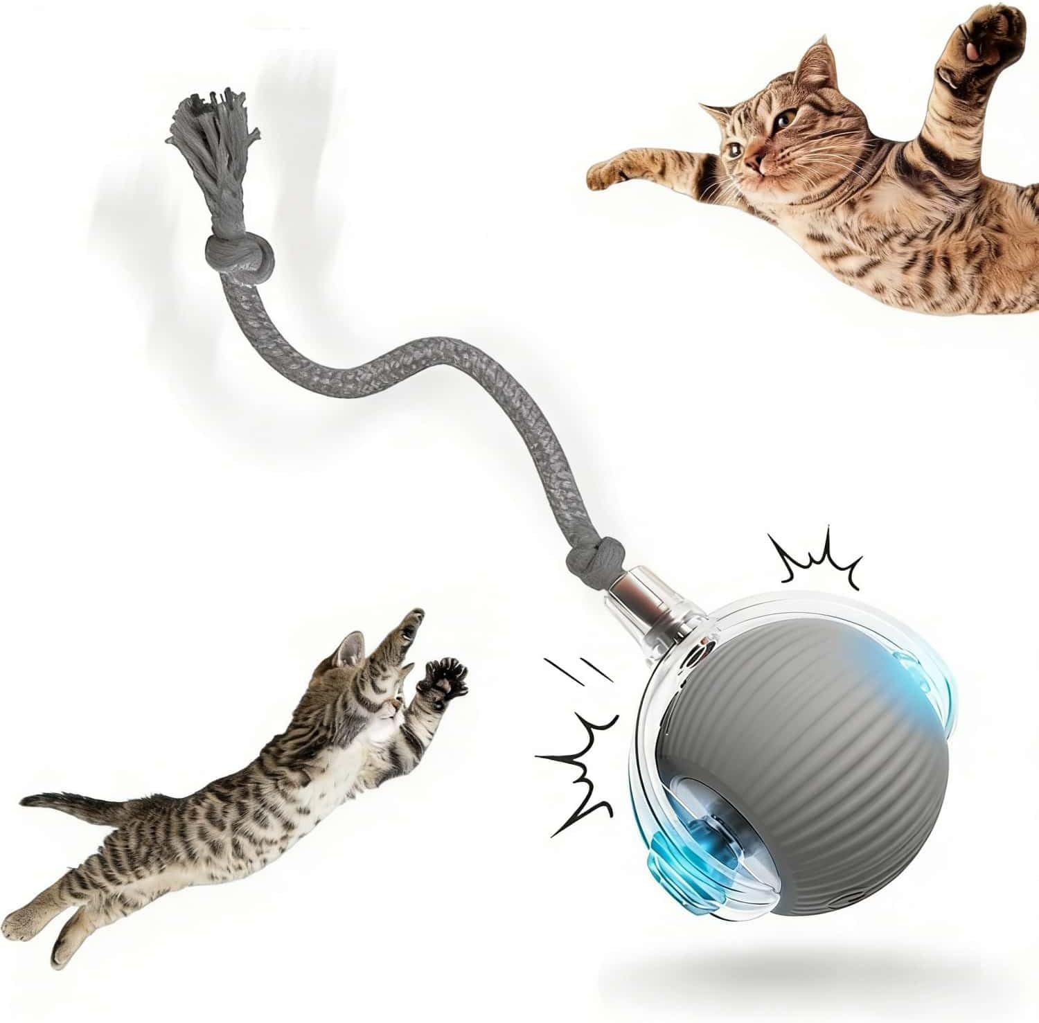 Interactive Rolling Cat Ball, Cat Rotating Toy, 360° Smart Rolling Ball Toy Electric Balls,Suitable for Floors, Carpets, Tiles, Living Rooms