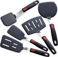 Silicone Spatula and Turner Set – 5-Piece Set for Non-Stick Cookware, Heat-Resistant up to 600°F, Ideal for Eggs and Pancakes