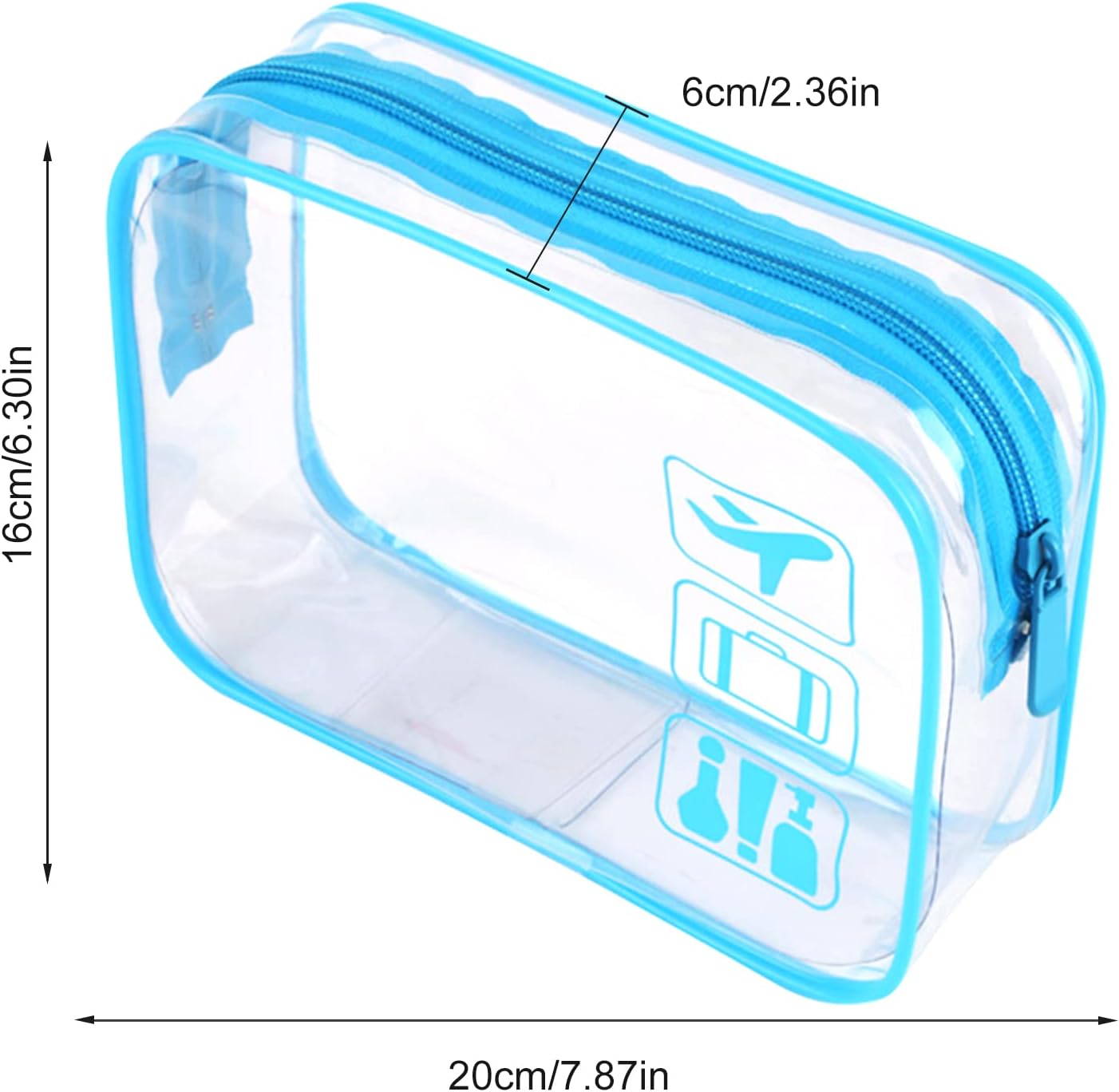 Sac à voyage transparent pour toilette et hygiène (certifié TSA)
