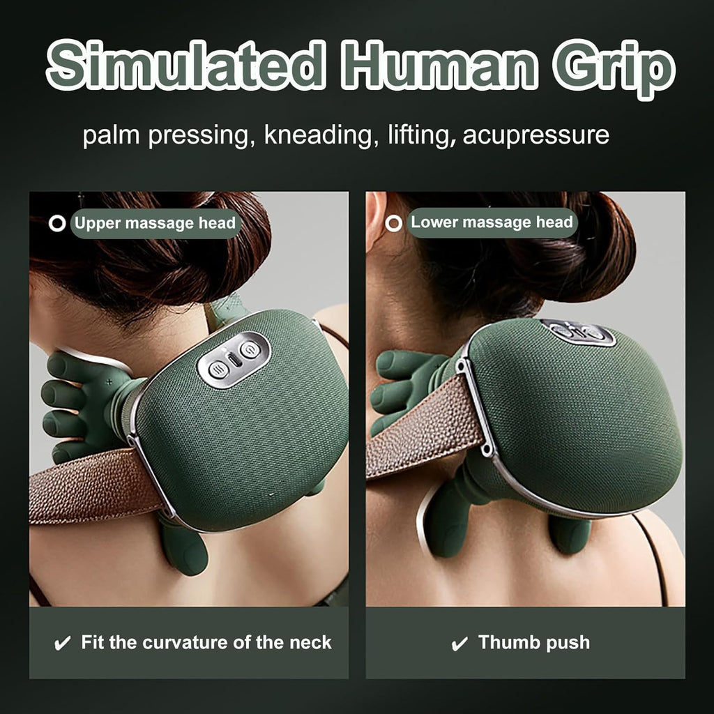 Massage des épaules, massage Shiatsu du dos et de la nuque, massage chauffant de la nuque et des épaules, coussin de massage pour la nuque et les épaules.