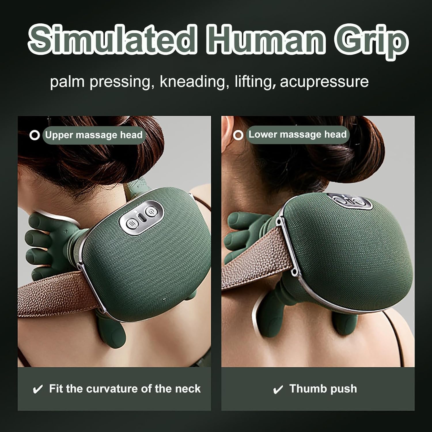 Massage des épaules, massage Shiatsu du dos et de la nuque, massage chauffant de la nuque et des épaules, coussin de massage pour la nuque et les épaules.