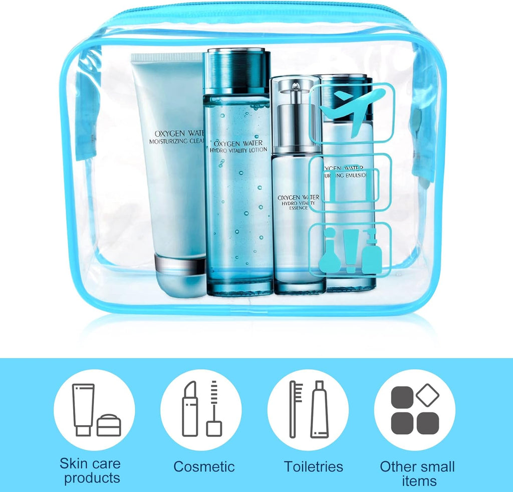 Sac à voyage transparent pour toilette et hygiène (certifié TSA)
