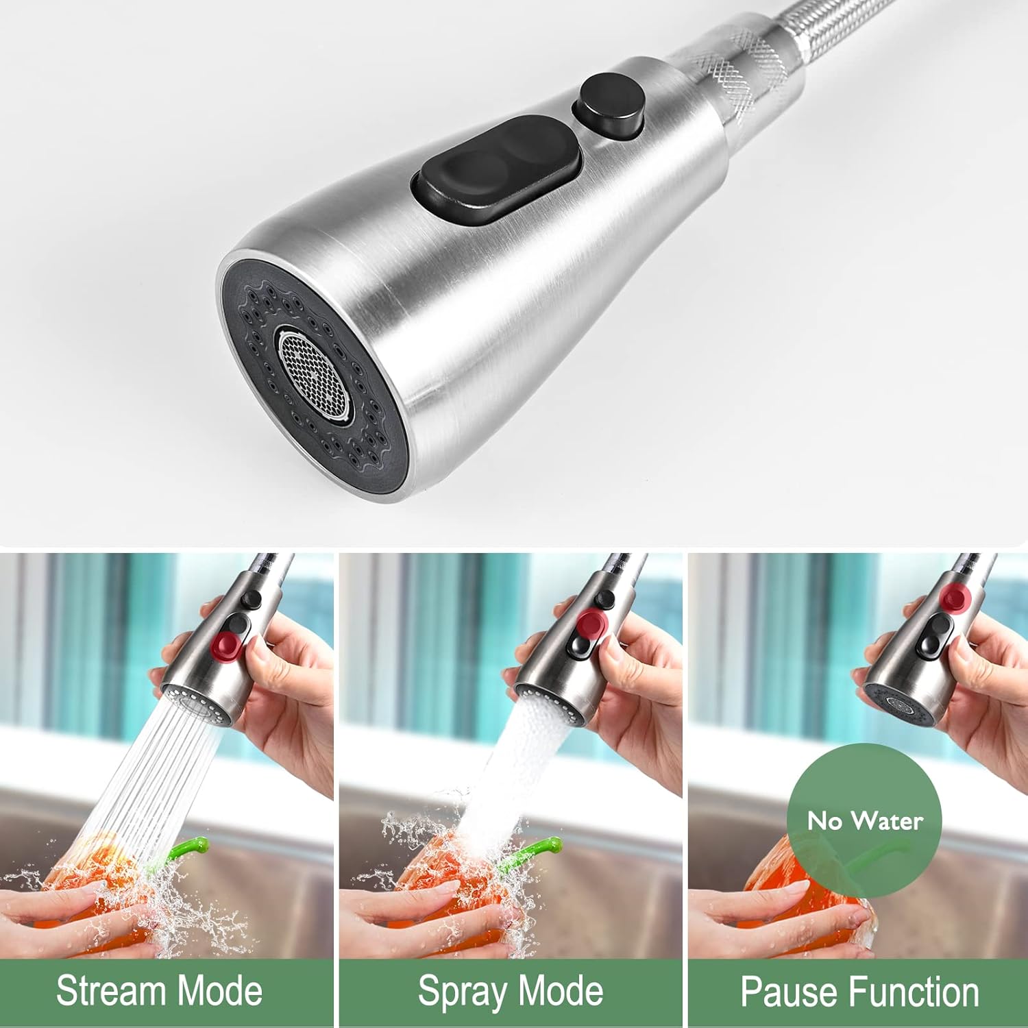 Kitchen Faucet Pull Out Kitchen Faucet Stainless Steel Sink Kitchen Faucet 360° Brushed Surface