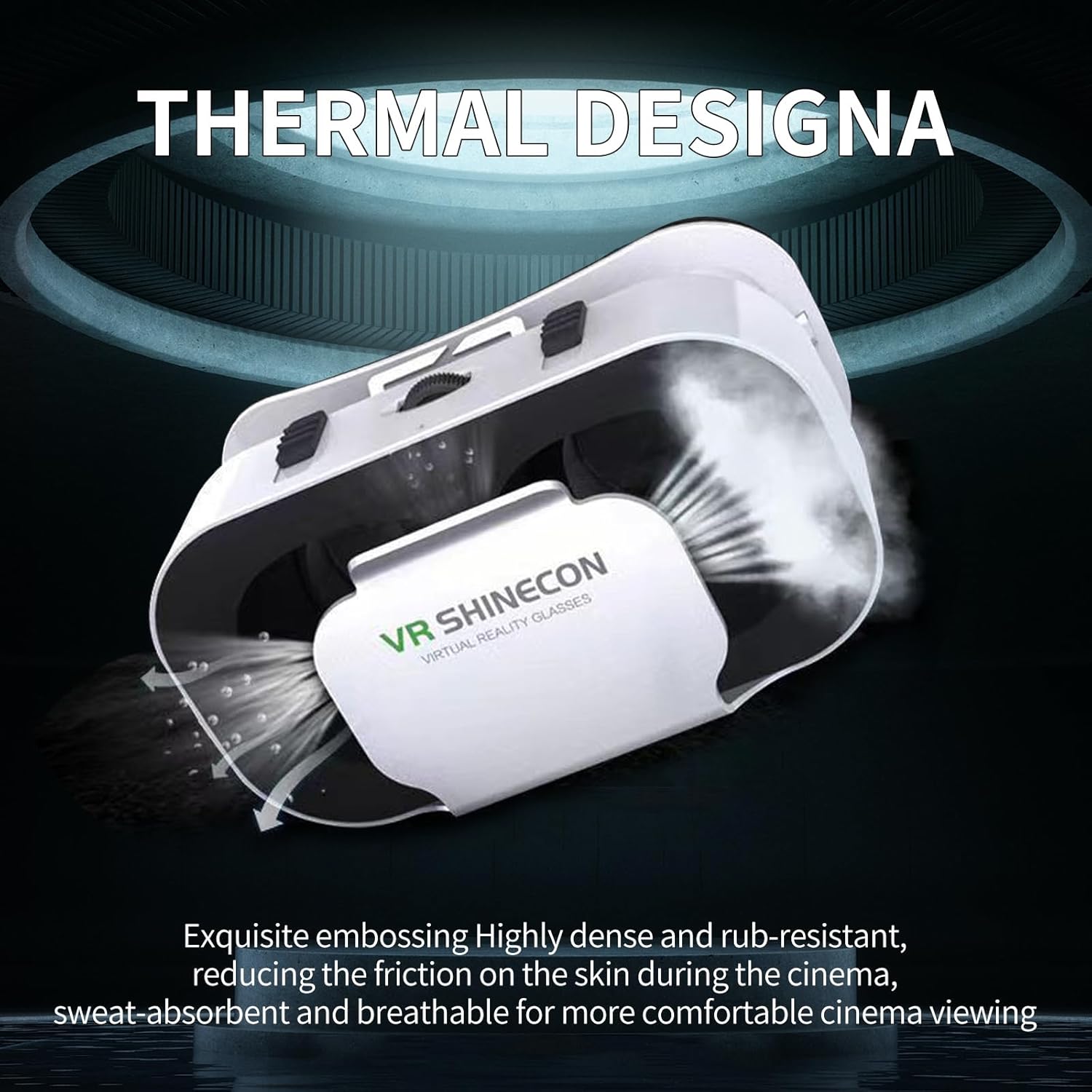 Virtual Reality (VR) Headset/Glasses Compatible with iPhone and Android – Adjustable 3D VR Phone Headset for 4.7 to 6.5-inch Screens, with Controller for Movies and Mobile Games