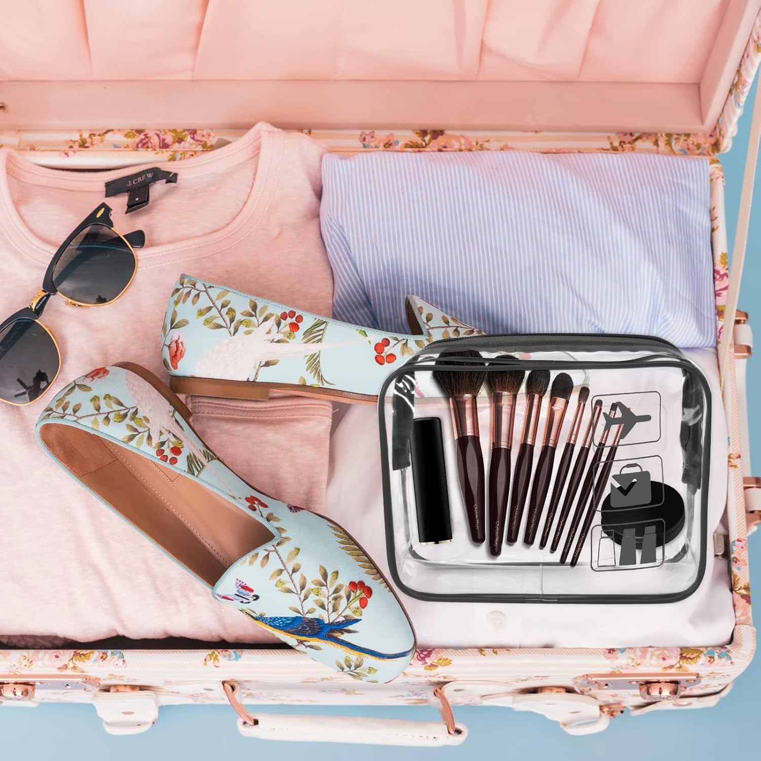 Sac à voyage transparent pour toilette et hygiène (certifié TSA)
