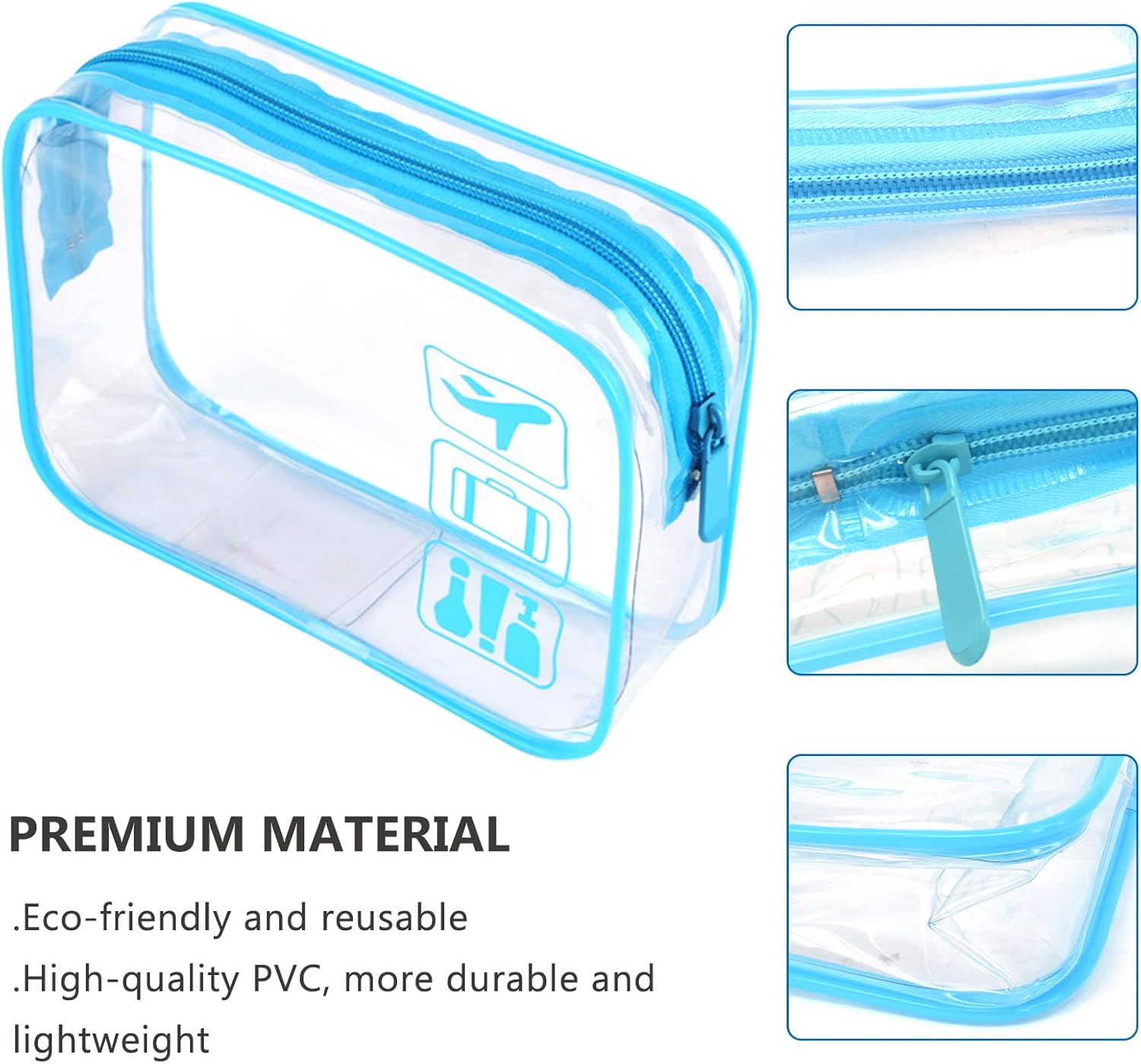 Sac à voyage transparent pour toilette et hygiène (certifié TSA)
