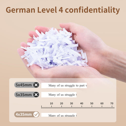 Déchiqueteuse à coupe croisée 12 feuilles, 6,4 gallons, ultra-silencieuse, haute sécurité P-4, broie papier/CD/carte bancaire pour maison et bureau