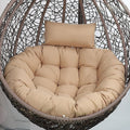 Replacement Cushion for Egg-Shaped Hanging Swing Chair – Thickened Round Garden Basket Chair Cushion (with Adjustable Headrest), 110 cm Diameter