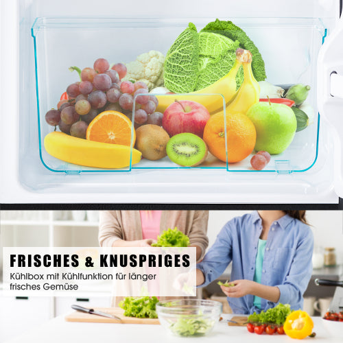 Réfrigérateur-congélateur 2 portes 60L, H 86,8 cm, Classe énergétique E, Dégivrage manuel, Réfrigérateur compact