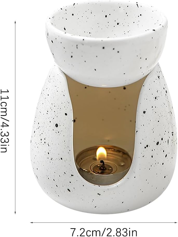 Essential Oil Burner, Essence Diffuser, Ceramic Essential Oil Diffuser, Candle Holder for Halloween, Christmas, Birthdays