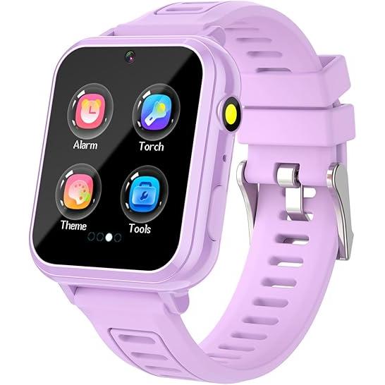 Montre Intelligente pour Enfants avec 39 Jeux Éducatifs, Caméra HD, Suivi des Habitudes, Musique, Alarme, Calculatrice, Calendrier, Lampe de Poche – Pour les 3-12 Ans (Sans Fonction d'Appel)