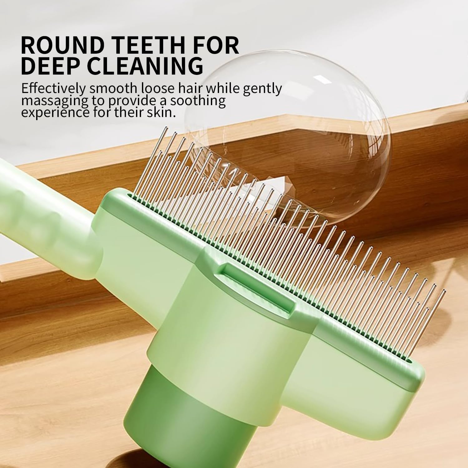 Paquete de 2 cepillos autolimpiantes para gatos, cepillo/peine efectivo para el cuidado de gatos y perros (pelo largo y corto)