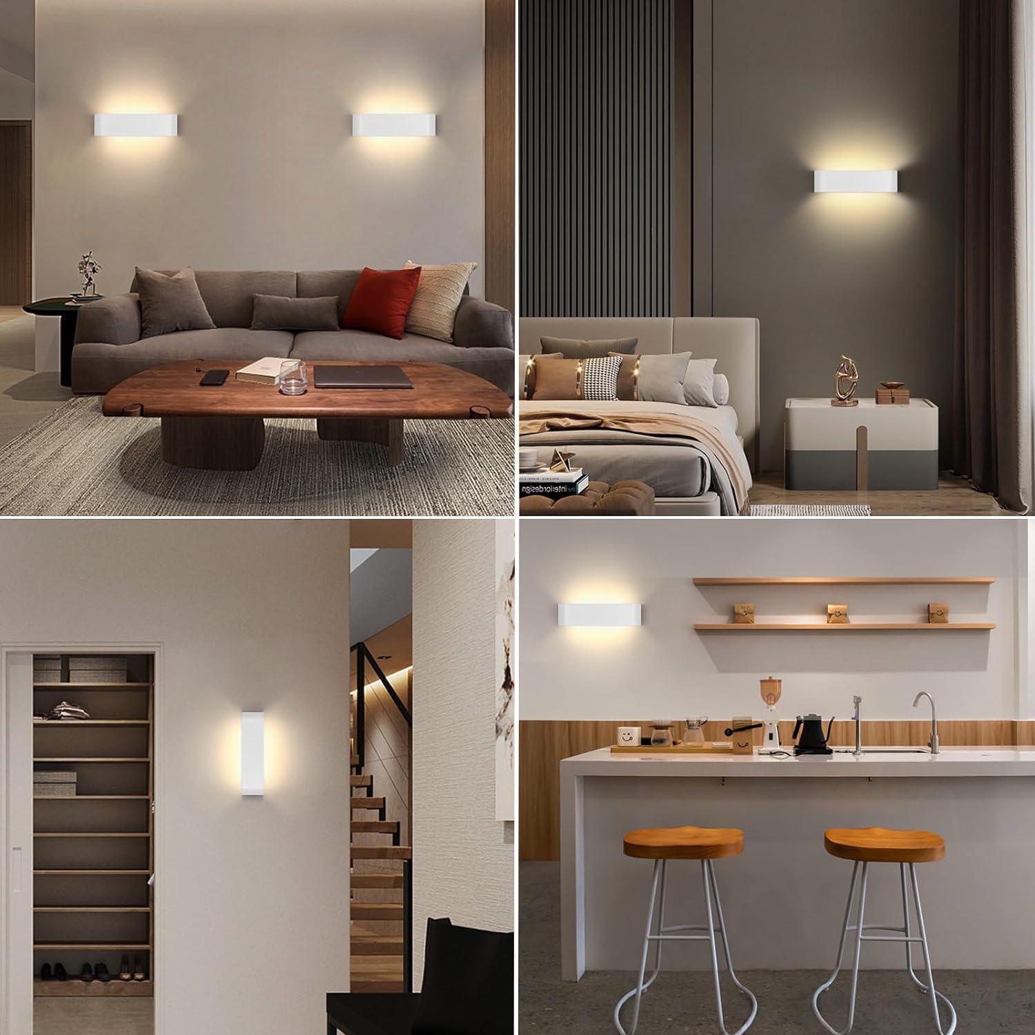 Indoor Wall Sconce: Modern, Ultra-Thin LED Strip Wall Light¡ªSuitable for Various Settings, Three-Tone Lighting