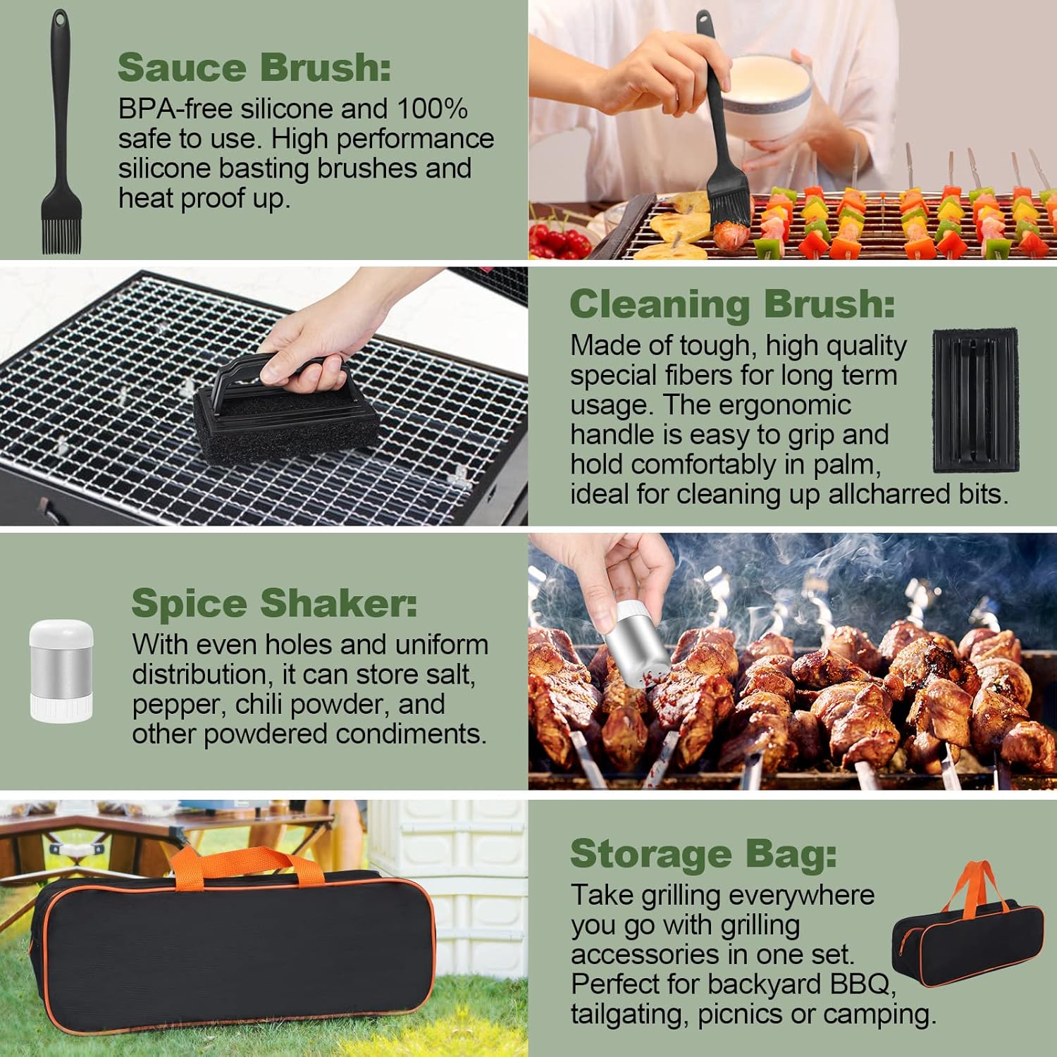 Ensemble de 18 accessoires pour barbecue, kit d'accessoires pour plancha pour Blackstone et Camp Chef