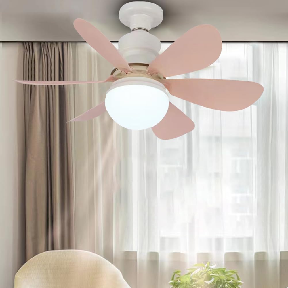Ceiling fans with lights and remote control, 30W ceiling fan with dimmable light, quiet ceiling fan with 6 blades, 3 color temperatures, 3 speeds