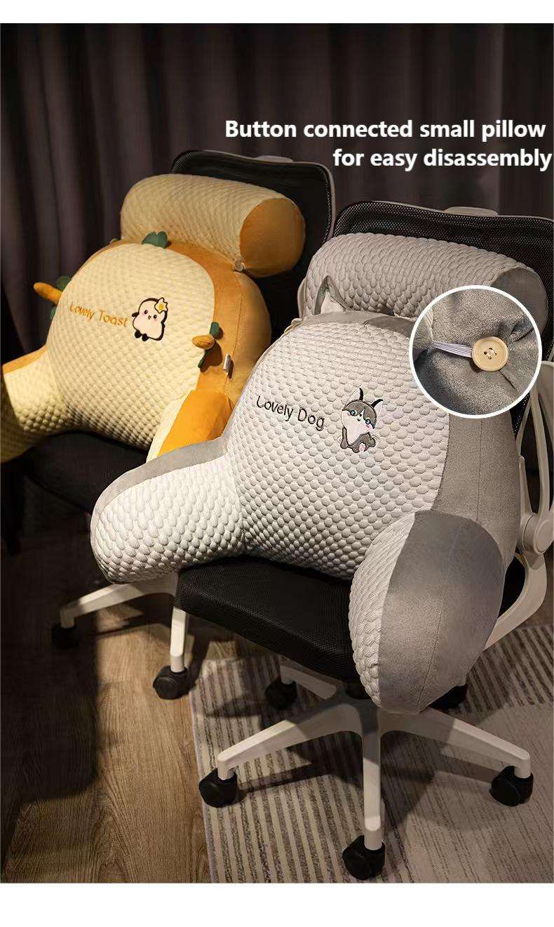 Oreiller de lecture pour enfants ou adultes, grand oreiller de dossier pour s'asseoir au lit, traversin détachable avec bras, grand oreiller pour se reposer au lit, voir le