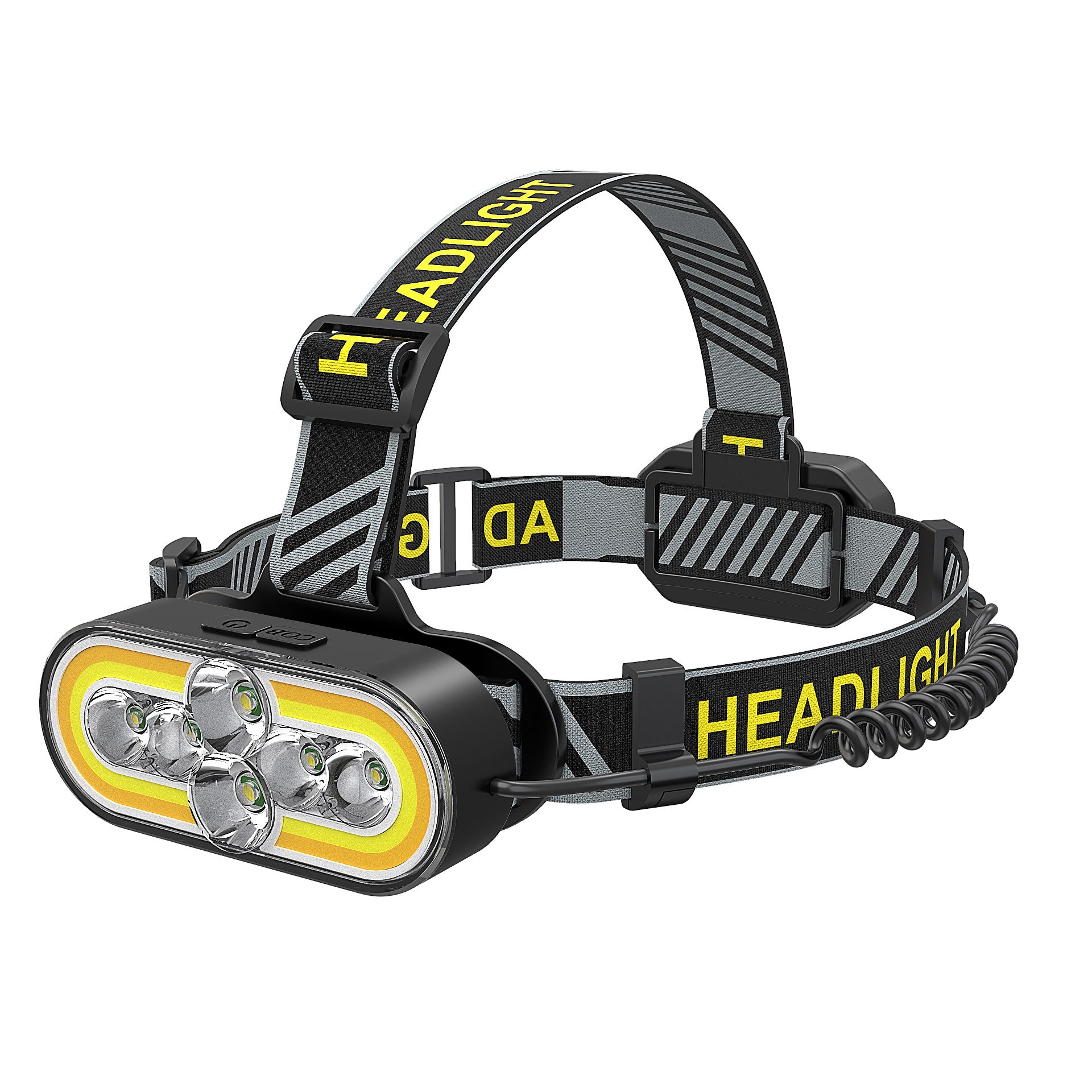 Rechargeable Headlamp, 20,000 Lumens High Brightness 8-LED, IPX4 Waterproof, 8-Mode Headlamp¡ªSuitable for Outdoor Running, Hunting, and Fishing.