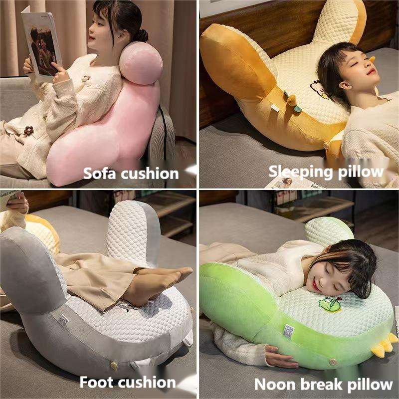 Oreiller de lecture pour enfants ou adultes, grand oreiller de dossier pour s'asseoir au lit, traversin détachable avec bras, grand oreiller pour se reposer au lit, voir le