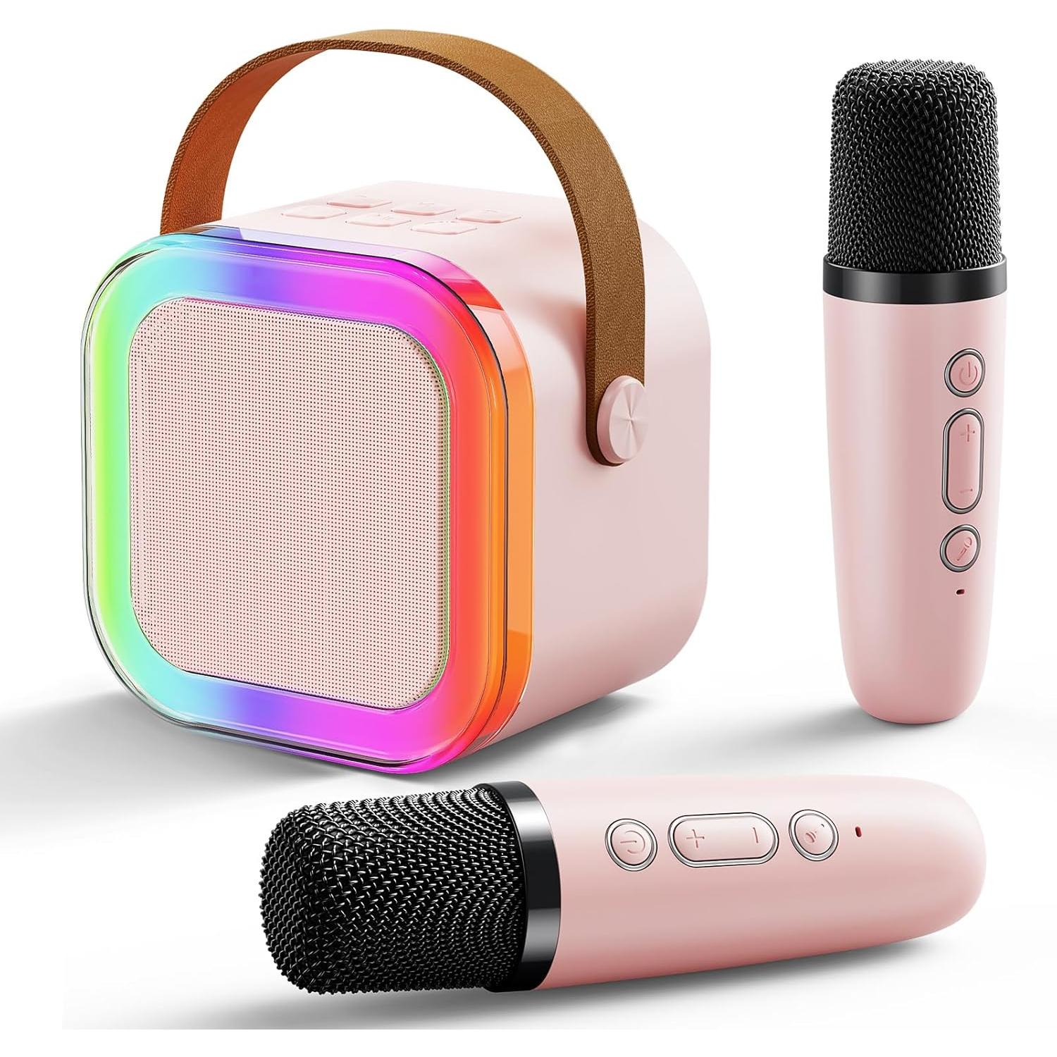 Kids' Karaoke Machine – Gifts for Girls: Portable Mini Singing Machine with 2 Wireless Microphones – Toys for Girls Ages 5, 6, 7, 8, 9, 10 – Birthday Gift Ideas
