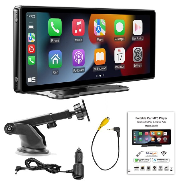 Reproductor multimedia de radio de coche de pantalla universal de 10.26” WIFI, pantalla inalámbrica Carplay para Apple o Android