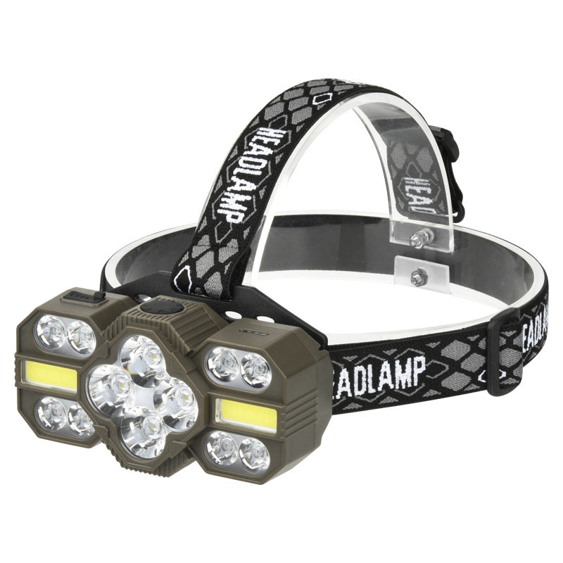 Rechargeable Headlamp, 20,000 Lumens High Brightness 8-LED, IPX4 Waterproof, 8-Mode Headlamp¡ªSuitable for Outdoor Running, Hunting, and Fishing.