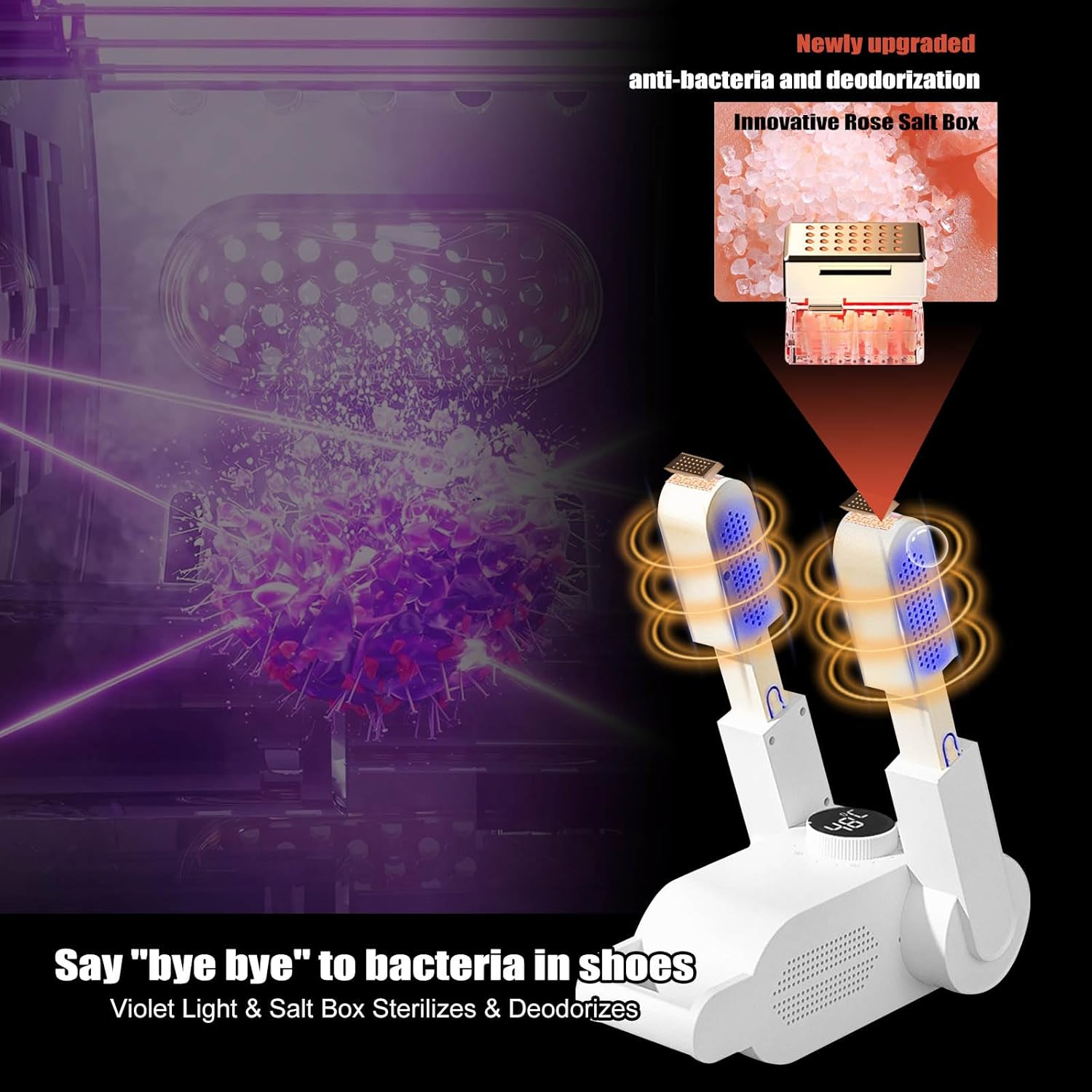 Sèche-chaussures électrique avec écran numérique, sèche-bottes pour chaussures de ski, chauffe-chaussures
