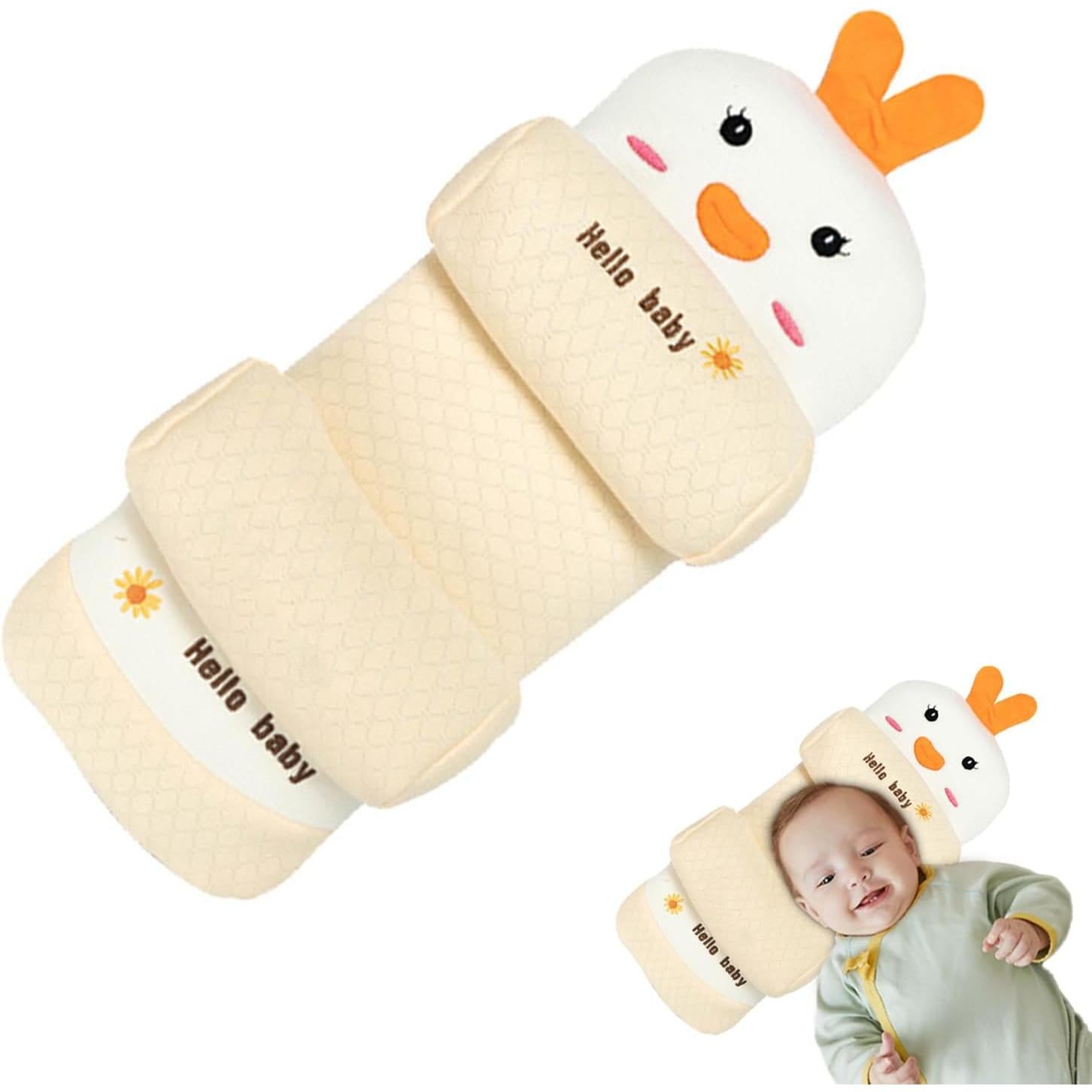 Baby Head Shaping Pillow - Newborn Pillow to Prevent Flat Head - Soft and Breathable - Anti-Tilt for 0-3 Years