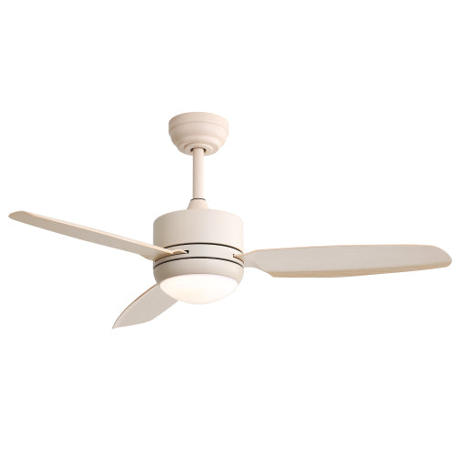 46-inch Ceiling Fan with Lights, 3 ABS Blades, 6-Speed DC Motor, Remote Control for Living Room | Beige