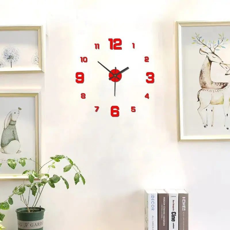 Silent DIY Wall Clock ¡ª Suitable for Living Room, Office, and Home Decor ¡ª Modern-Style Acrylic Wall Clock. (Battery not included)