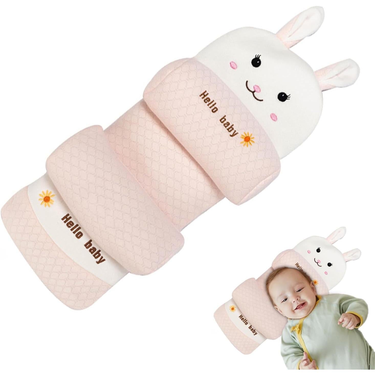 Baby Head Shaping Pillow - Newborn Pillow to Prevent Flat Head - Soft and Breathable - Anti-Tilt for 0-3 Years