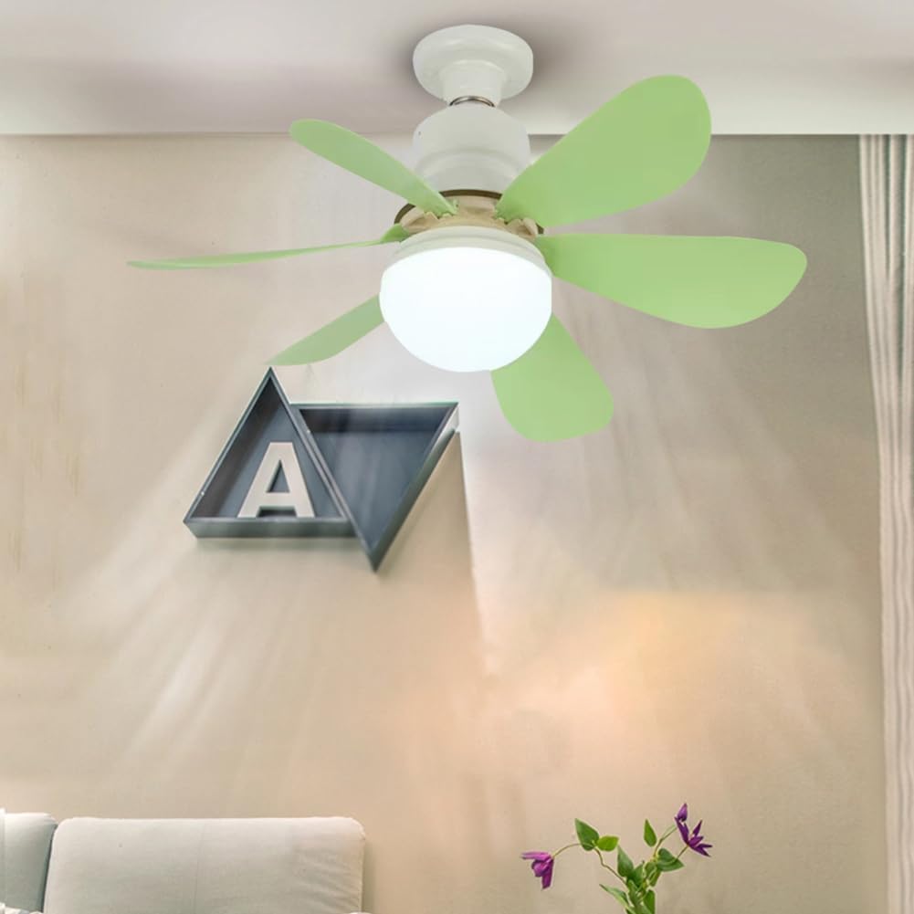 Ceiling fans with lights and remote control, 30W ceiling fan with dimmable light, quiet ceiling fan with 6 blades, 3 color temperatures, 3 speeds