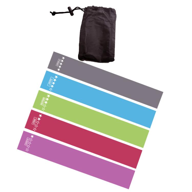 Paquete de 5 Bandas de Ejercicio, Bandas de Resistencia, Yoga, Rehabilitación, Multicolor, Talla Única