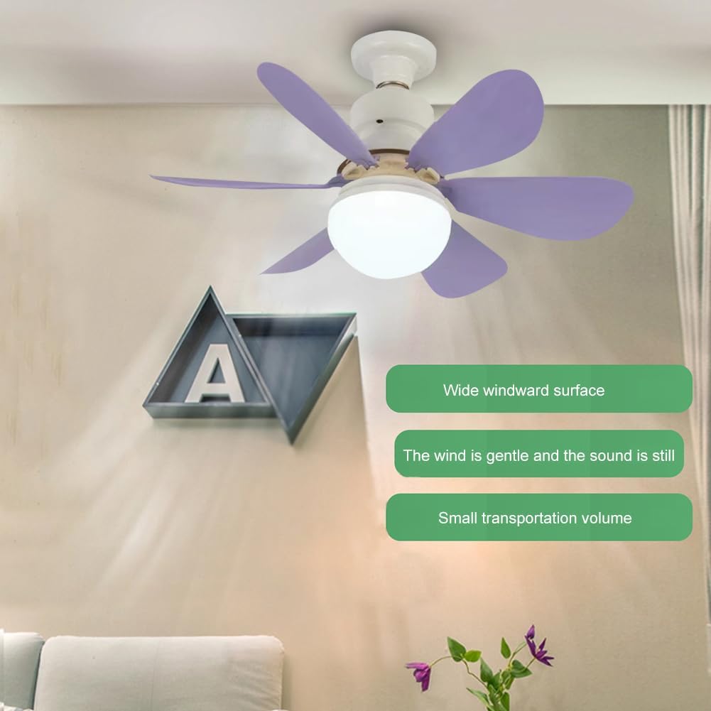 Ceiling fans with lights and remote control, 30W ceiling fan with dimmable light, quiet ceiling fan with 6 blades, 3 color temperatures, 3 speeds
