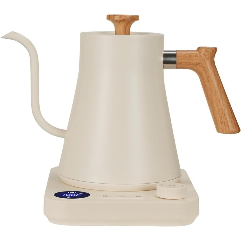 Bouilloire électrique numérique intelligente avec contrôle de température variable, intérieur en acier inoxydable, bouilloire électrique à col de cygne à chauffage rapide de 1200 W, finition élégante