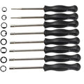 8-Piece Carburetor Adjustment Tool Set/Adjustment Screwdriver with Pac-Man Tip, Single D, Double D, Hex and 21 Tooth Spline.