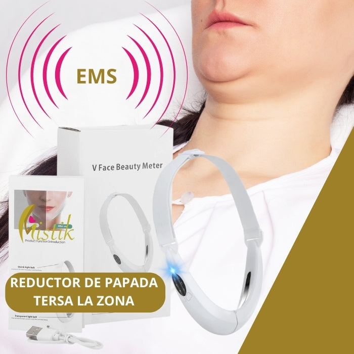 Dispositivo de modelado de barbilla, dispositivo de lifting y reafirmación facial, masajeador de cuello con terapia de luz LED