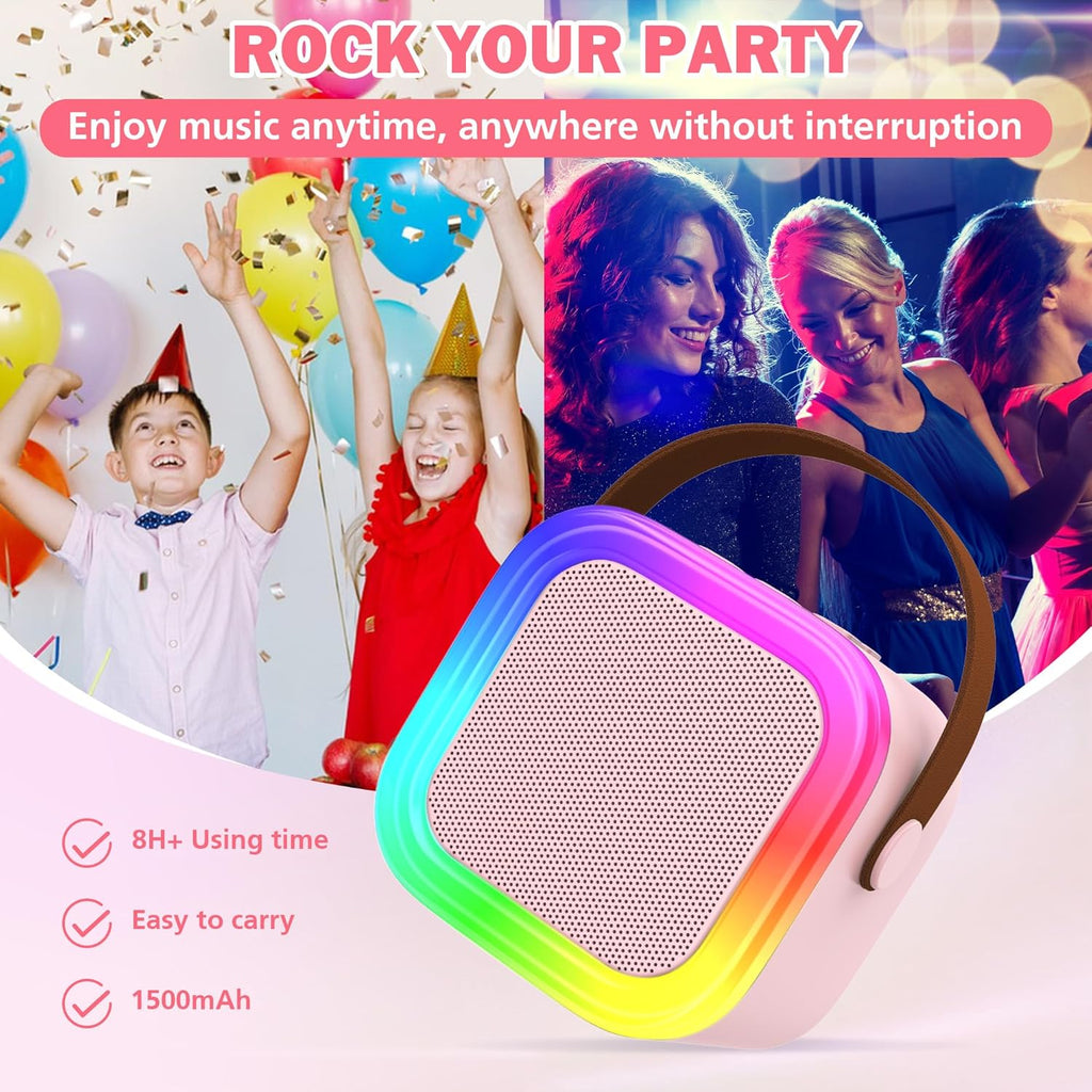 Kids' Karaoke Machine – Gifts for Girls: Portable Mini Singing Machine with 2 Wireless Microphones – Toys for Girls Ages 5, 6, 7, 8, 9, 10 – Birthday Gift Ideas