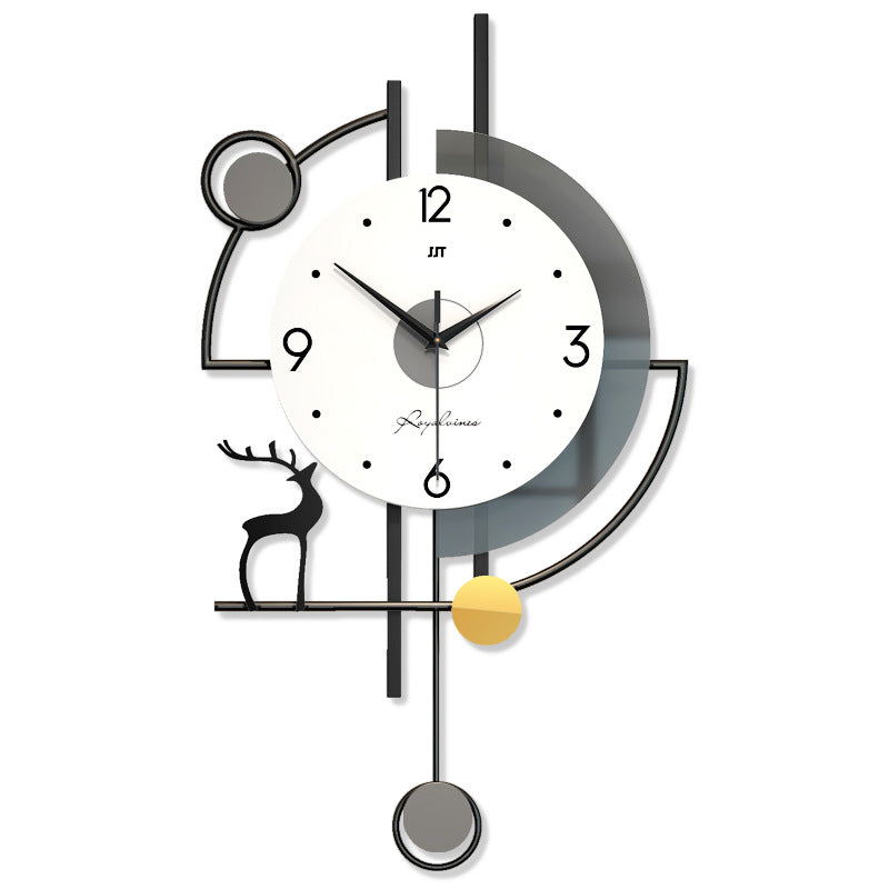 Large Wall Clocks for Living Room Decor ¨C Modern Pendulum Wall Clock, Silent Quartz, Battery-Operated, Non-Ticking ¨C For Bedroom, Kitchen, Office ¨C 24 Inches